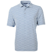 Cutter & Buck Men's Navy Blue Virtue Eco Pique Botanical Print Recycled Polo
