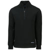 Cutter & Buck Men's Black Roam Eco Recycled Quarter Zip Pullover