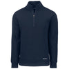 Cutter & Buck Men's Navy Blue Roam Eco Recycled Quarter Zip Pullover