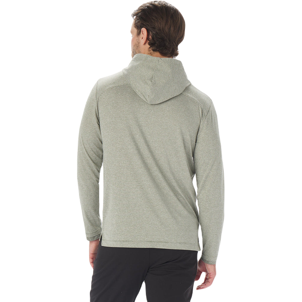 Glyder Men's Forest and Oatmilk Stripe Taclite Hoodie