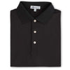 Peter Millar Men's Black Solid Stretch Jersey Polo with Knit Collar