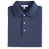 Peter Millar Men's Navy Solid Stretch Jersey Polo with Knit Collar