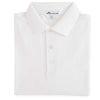 Peter Millar Men's White Solid Stretch Jersey Polo with Knit Collar