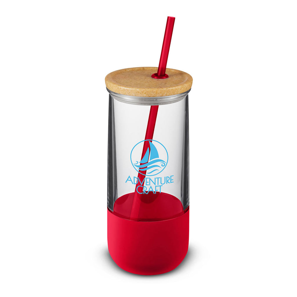 Primeline Red 20 oz. Vivify Straw Tumbler with Silicone Grip