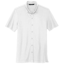 Mercer+Mettle Men's White Stretch Pique Full-Button Polo
