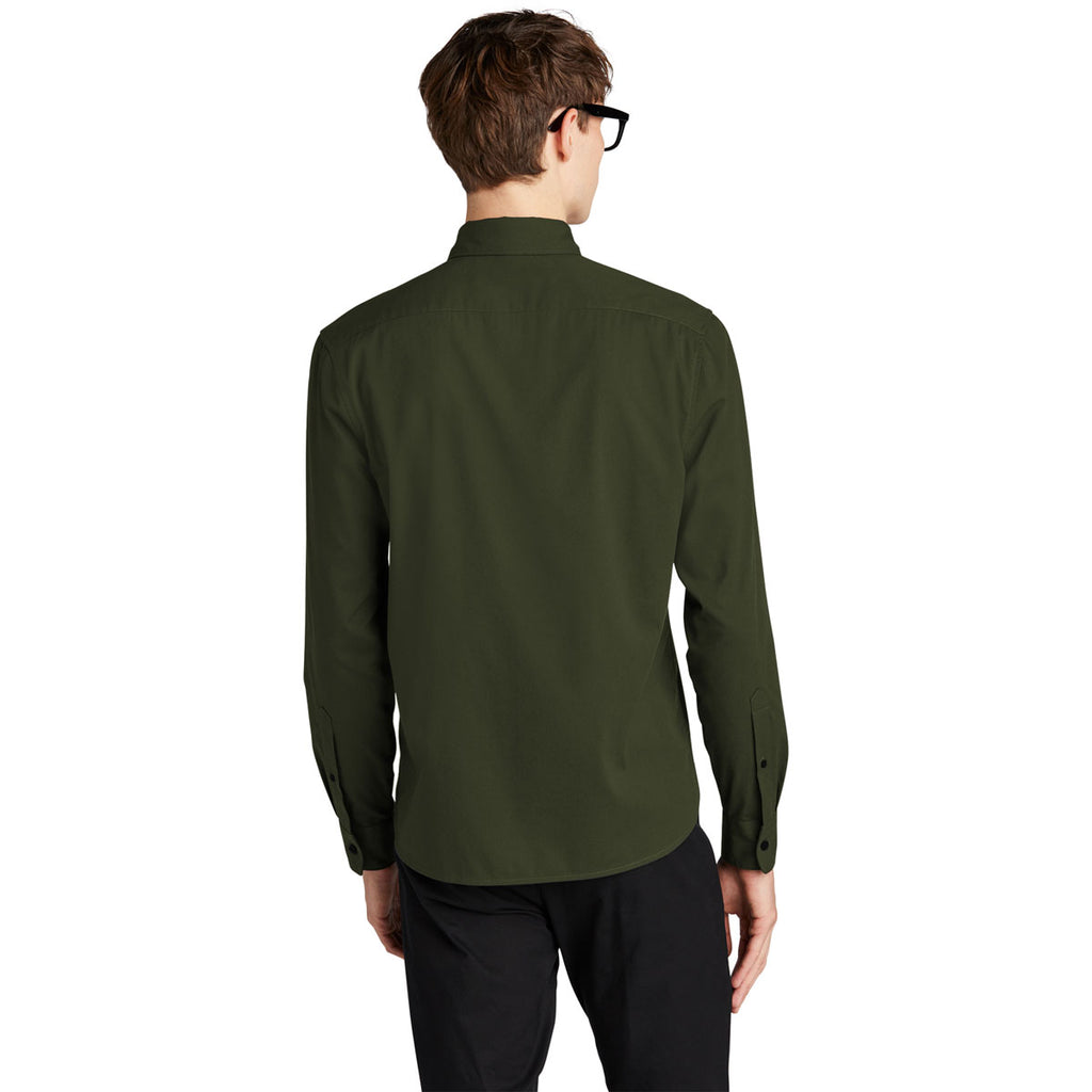 Mercer+Mettle Men's Townsend Green Long Sleeve Stretch Woven Shirt