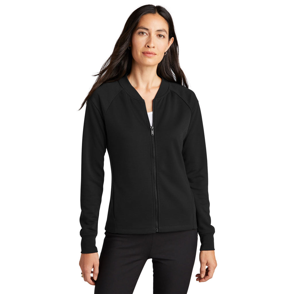 Mercer+Mettle Women's Deep Black Double-Knit Bomber