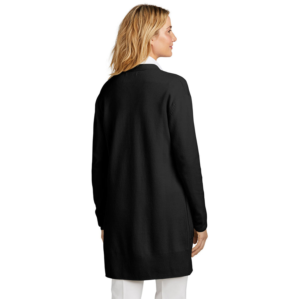 Mercer+Mettle Women's Deep Black Open Front Cardigan Sweater