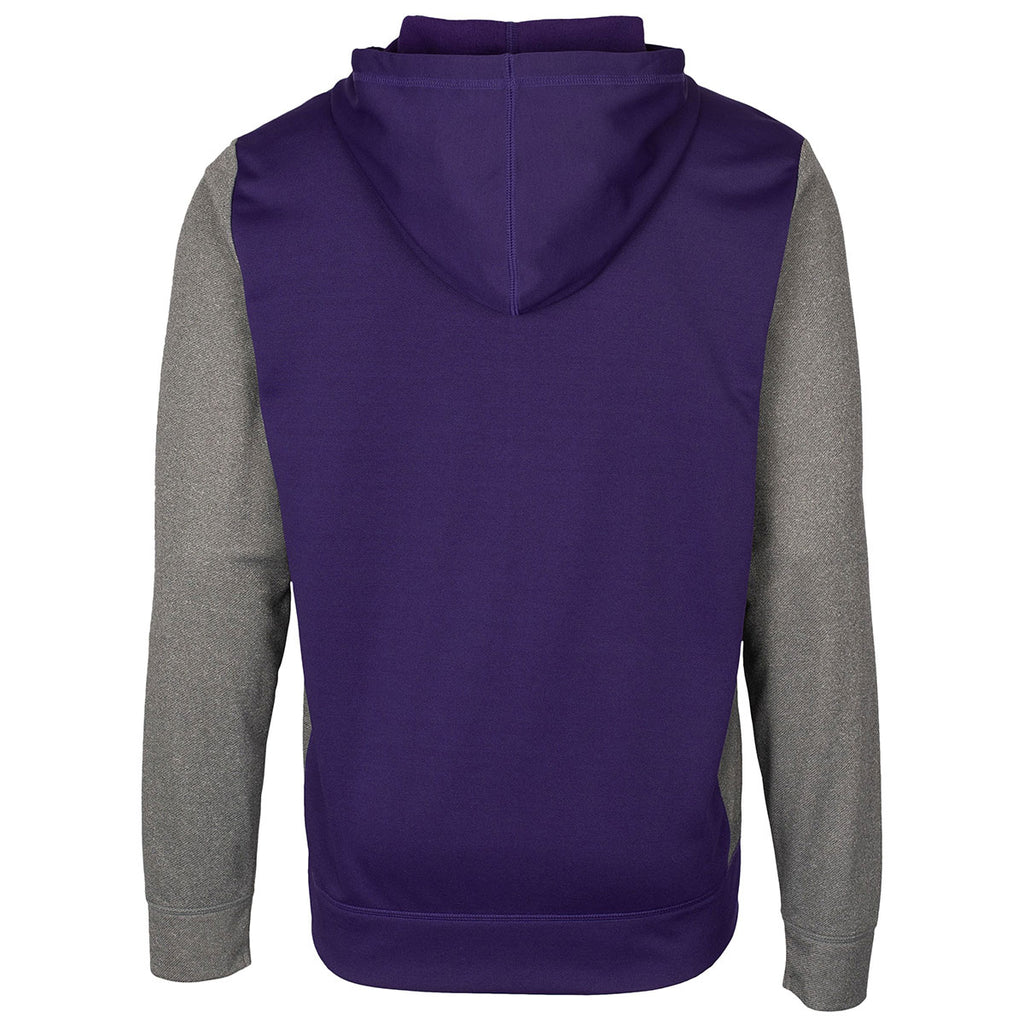 Clique Men's College Purple Helsa Sport Colorblock Pullover