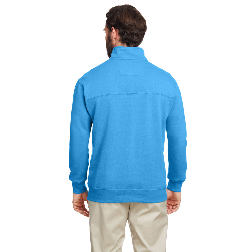 Nautica Men's Azure Blue Anchor Quarter-Zip Pullover