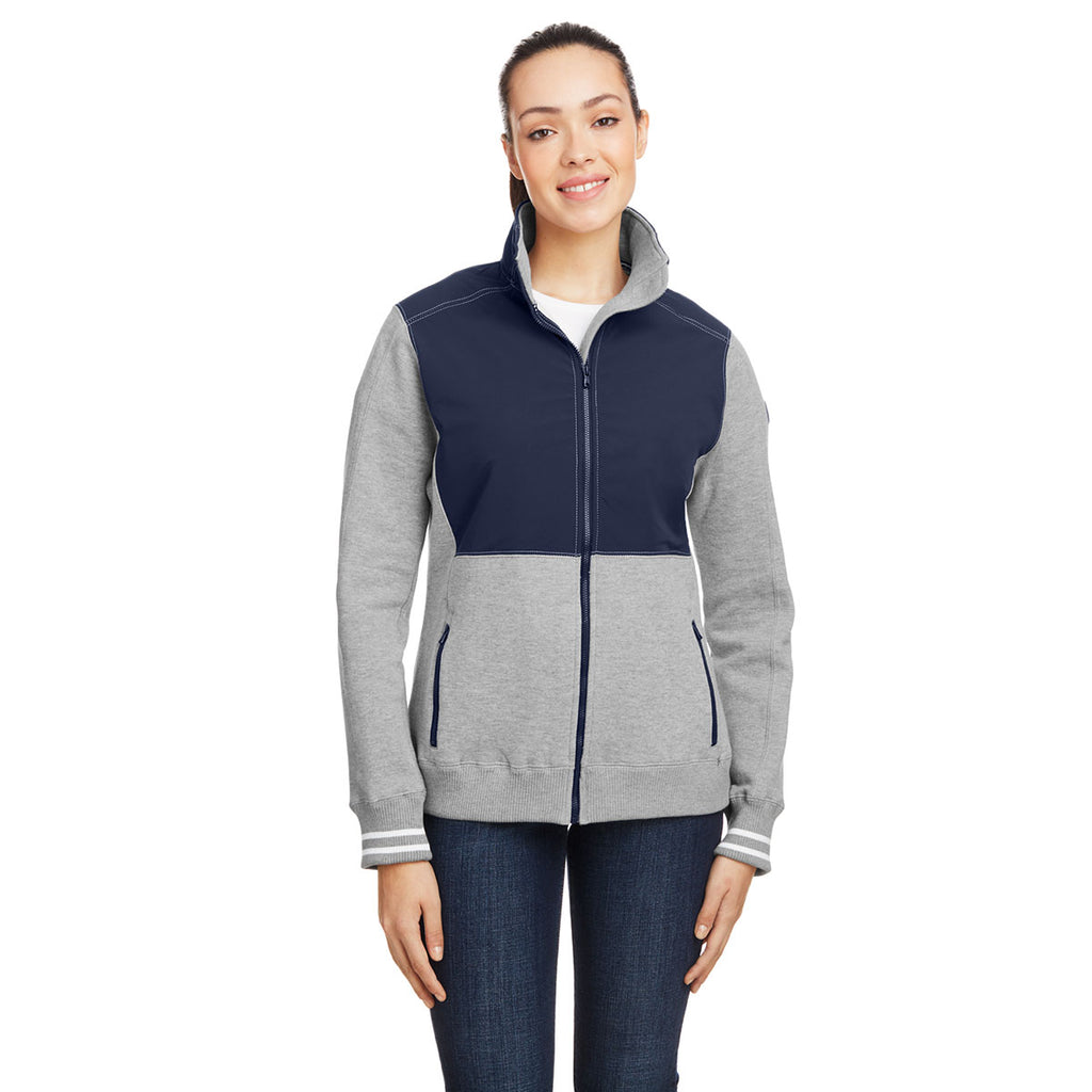 Nautica Women's Oxford/Nautica Navy Navigator Full-Zip Jacket