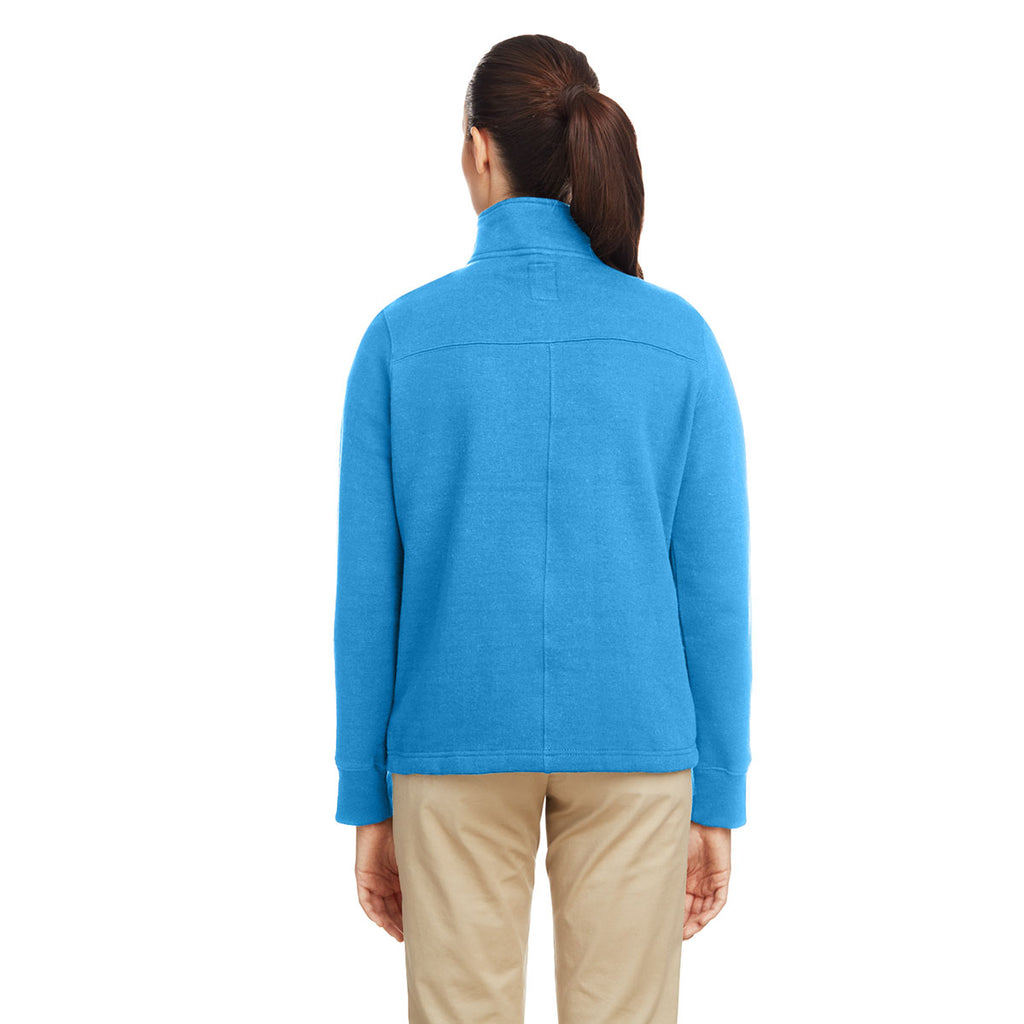 Nautica Women's Azure Blue Anchor Quarter-Zip Pullover