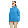 Nautica Women's Azure Blue Anchor Quarter-Zip Pullover