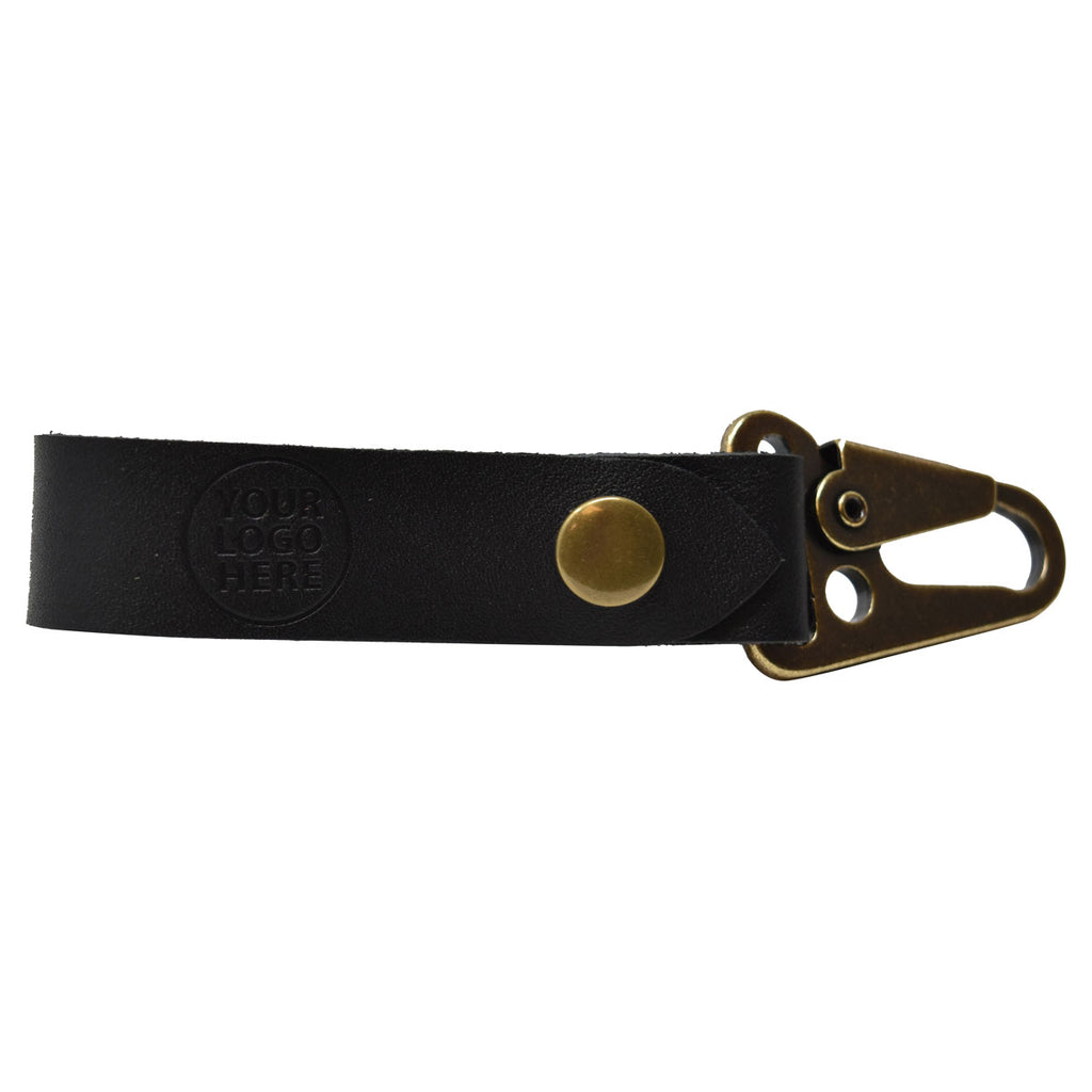 Northwind Supply Black Personalized Loop Keychain with Snap and Clip