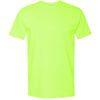 Next Level Men's Neon Yellow Premium Fitted CVC Crew Tee