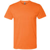 Next Level Men's Orange Premium Fitted CVC Crew Tee