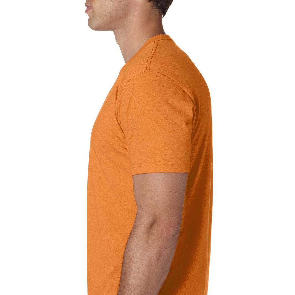 Next Level Men's Orange Premium Fitted CVC Crew Tee