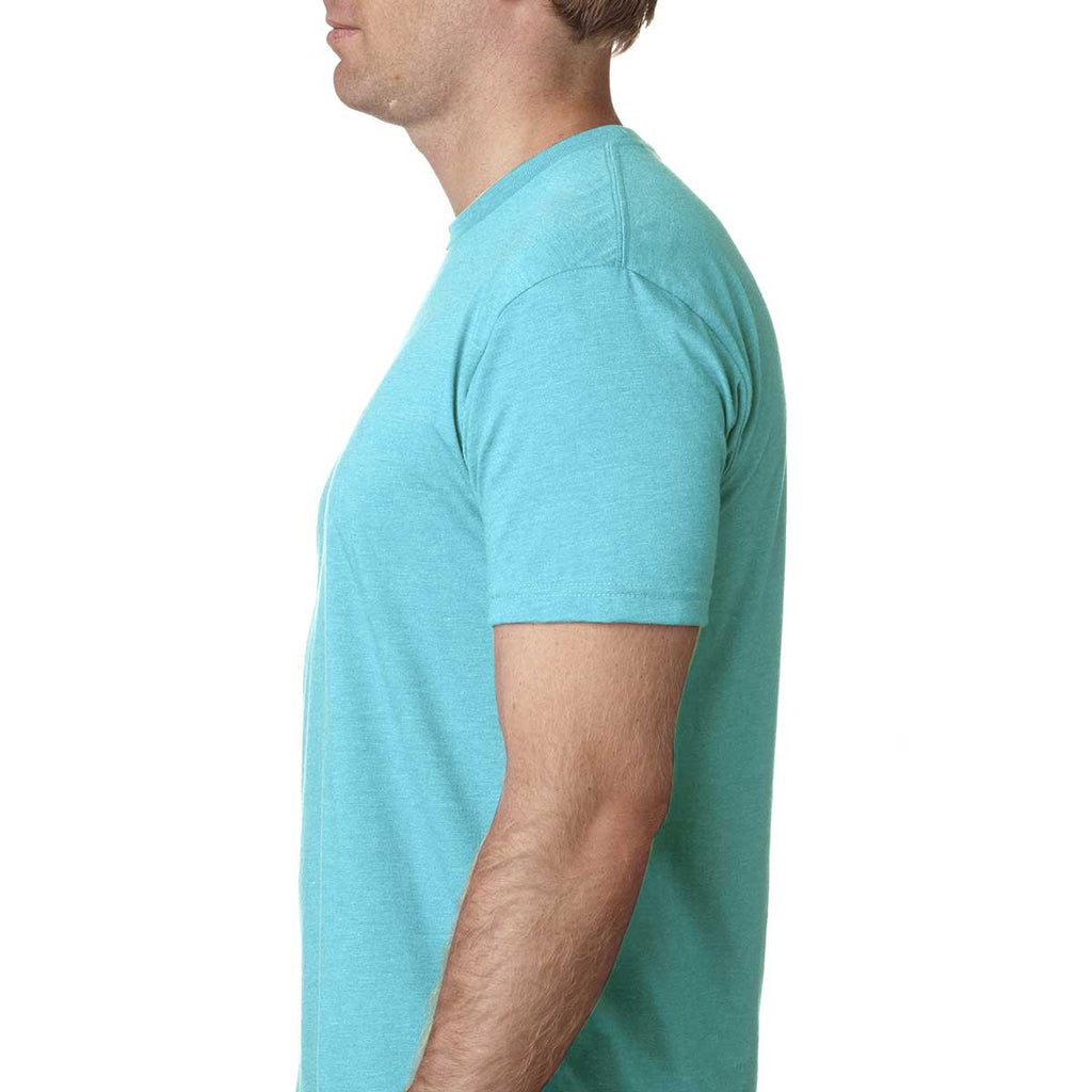 Next Level Men's Tahiti Blue Premium Fitted CVC Crew Tee