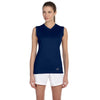 New Balance Women's Navy Ndurance Athletic V-Neck Workout T-Shirt