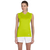 New Balance Women's Safety Green Ndurance Athletic V-Neck Workout T-Shirt