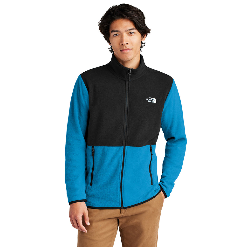 The North Face Men's Hero Blue/ TNF Black Glacier Full-Zip Fleece Jacket