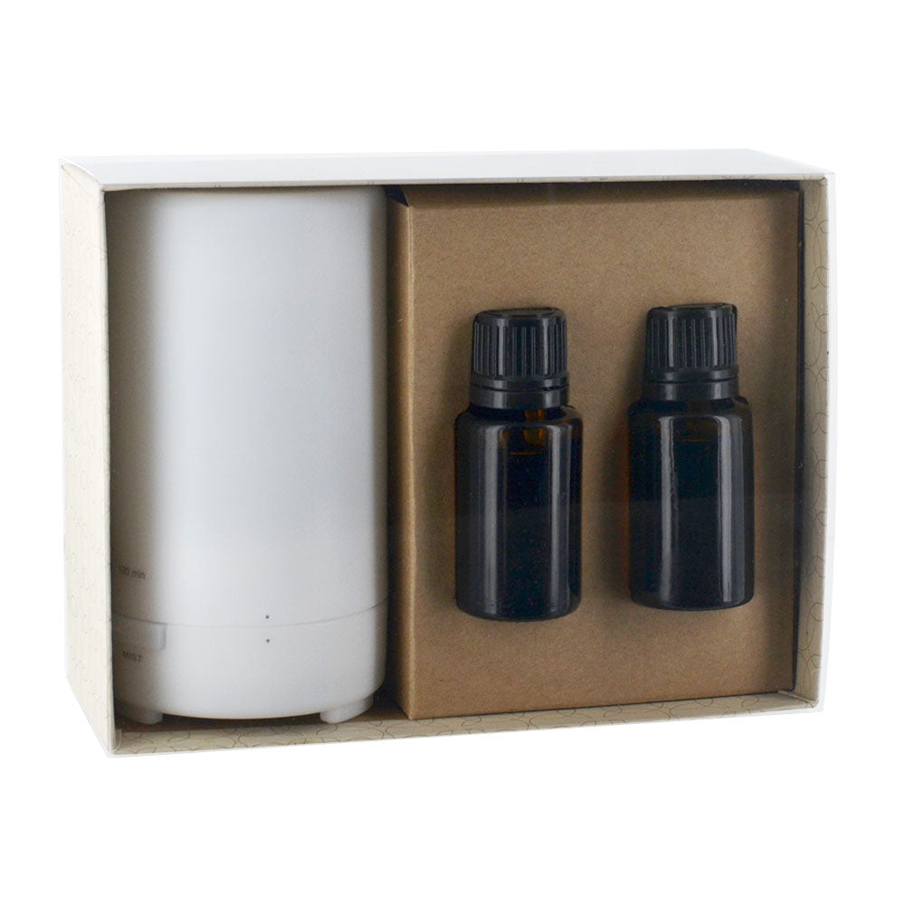 SnugZ Invigorate Electronic Diffuser & Two Essential Oils in Gift Box