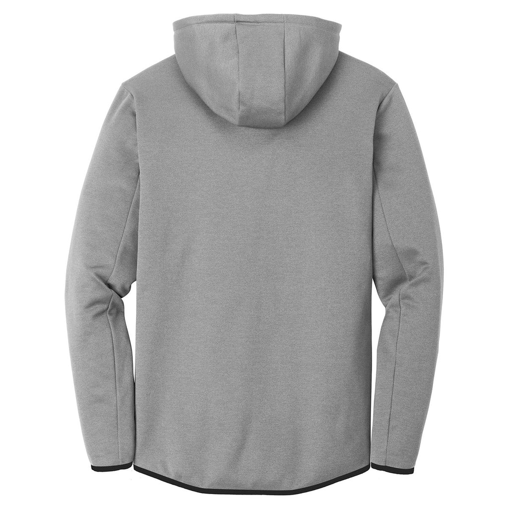 Nike Men's Grey Therma-FIT Textured Fleece Full-Zip Hoodie