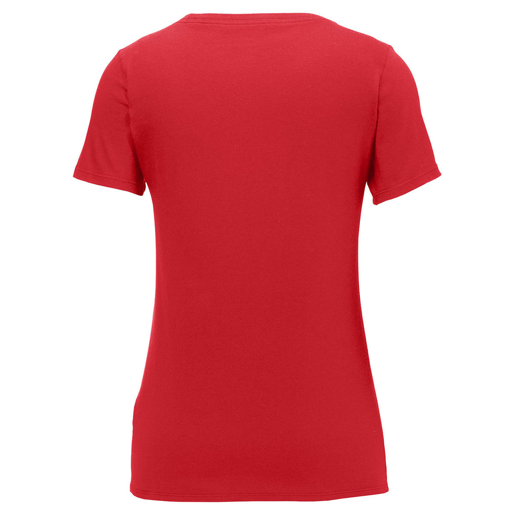 Nike Women's Gym Red Core Cotton Scoop Neck Tee