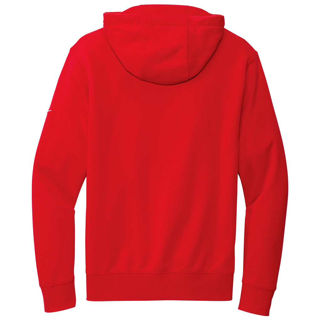 Nike Men's University Red Club Fleece Sleeve Swoosh Full-Zip Hoodie