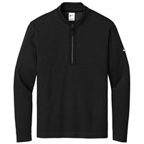 Nike Men's Black Textured 1/2 Zip Cover-UP