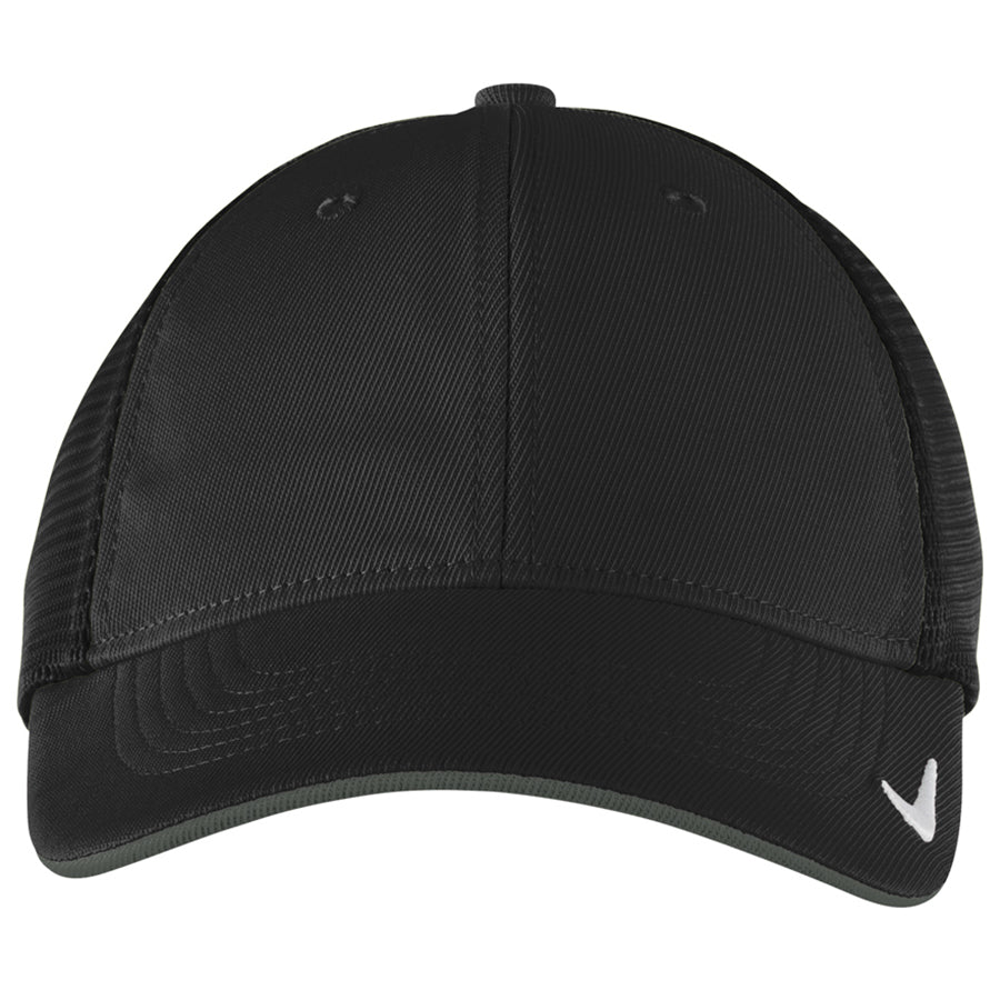 Nike Black/Black Stretch-to-Fit Mesh Back Cap