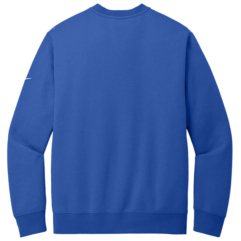 Nike Men's Game Royal Club Fleece Sleeve Swoosh Crew