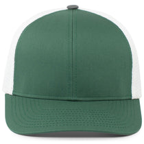 Pacific Headwear Dark Green/White/Dark Green Fusion Trucker Cap