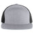 Pacific Headwear Grey Heather/Black Heather 6-Panel Arch Trucker Snapback Cap