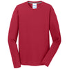 Port & Company Men's Red Long Sleeve Performance Blend Tee