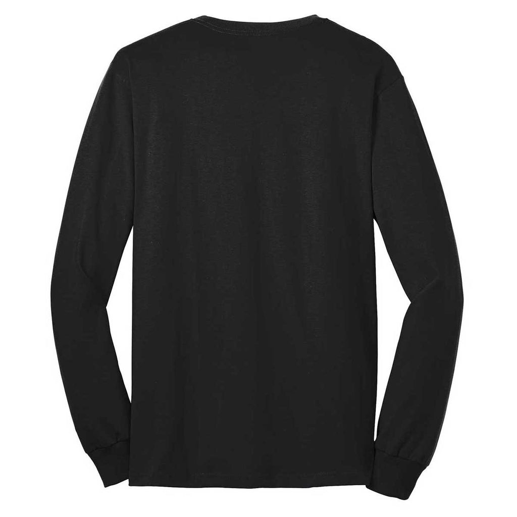 Port & Company Men's Black Tall Long Sleeve Core Blend Tee