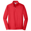 Port & Company Men's Red Performance Fleece 1/4-Zip Pullover Sweatshirt