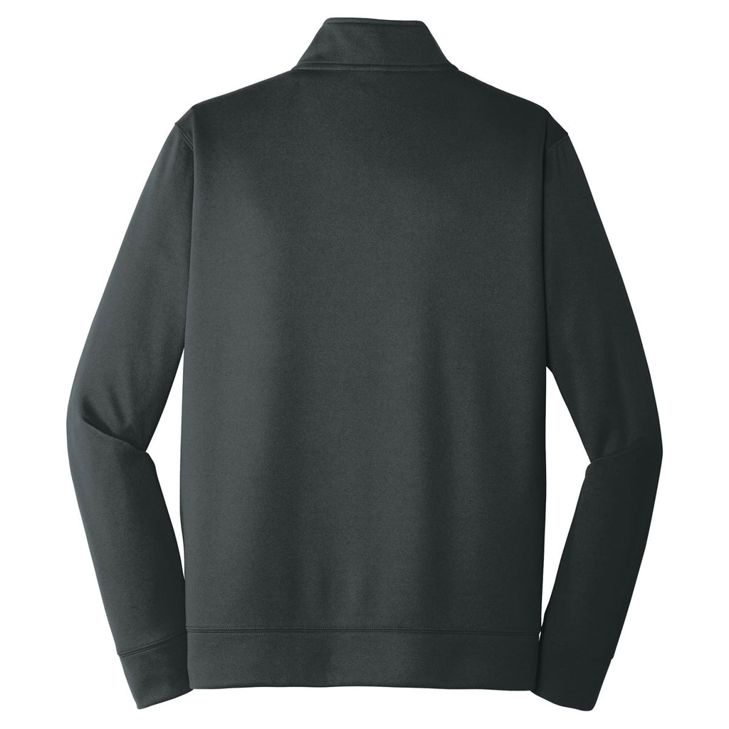 Port & Company Men's Jet Black Performance Fleece 1/4-Zip Pullover Sweatshirt