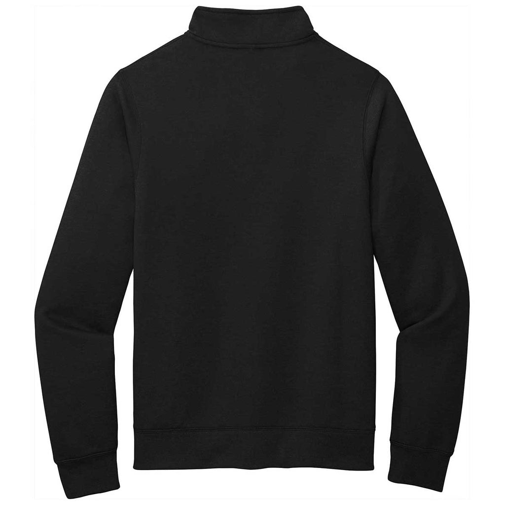 Port & Company Men's Jet Black Core Fleece Cadet Full-Zip Sweatshirt