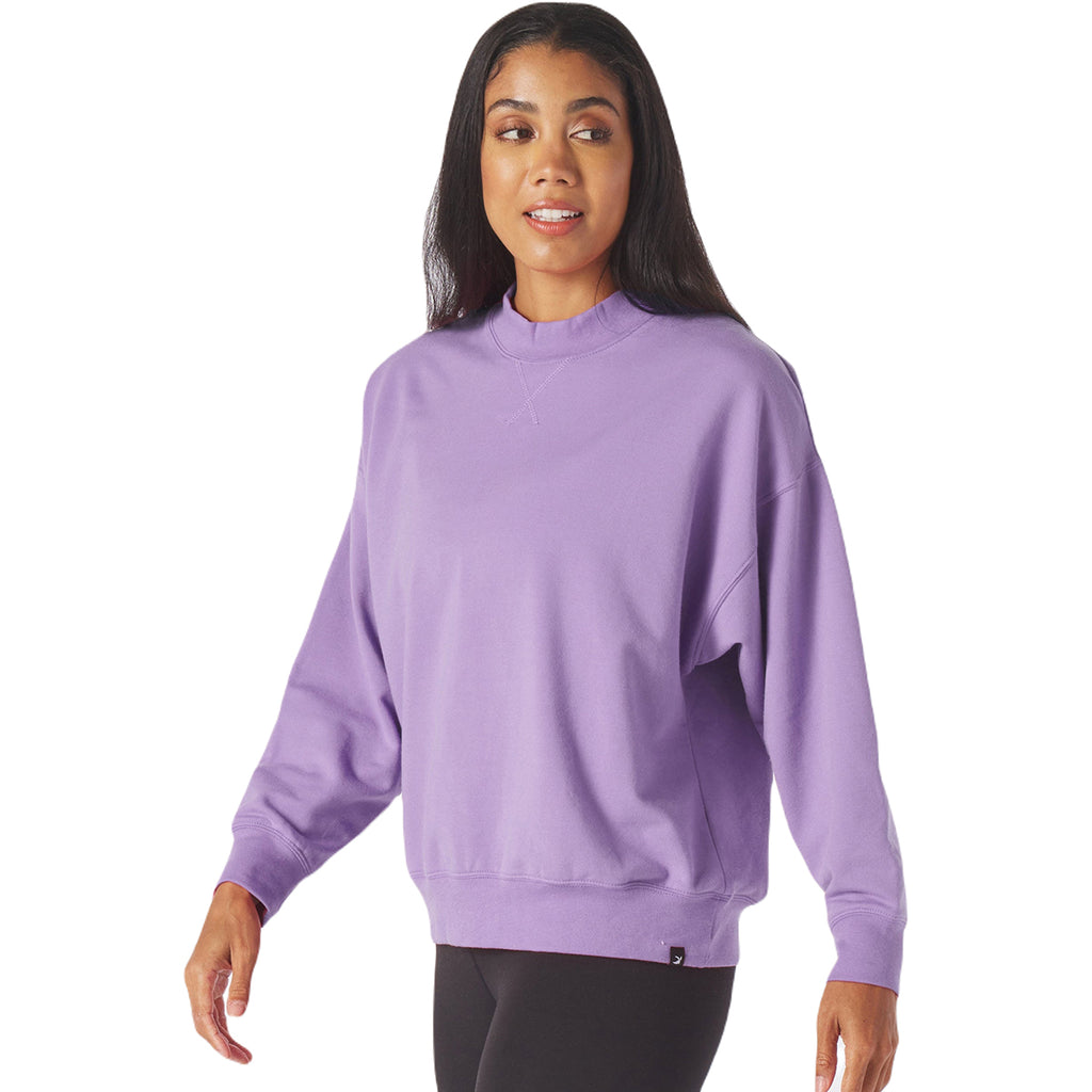 Glyder Women's Amethyst Vintage Oversized Crew