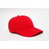Pacific Headwear Red Unstructured Velcro Adjustable Cap
