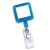 Primeline Translucent Blue Retract-A-Badge - Square