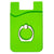 Primeline Green-Lime Silicone Card Holder with Metal Ring Phone Stand