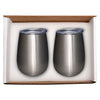 Primeline Silver Duo Vacuum Stemless 10 oz. Wine Tumbler Gift Set