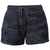 Independent Trading Co. Women's Black Camo Heather Lightweight California Wave Wash Shorts