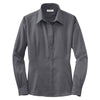 Red House Women's Charcoal Non-Iron Pinpoint Oxford Shirt