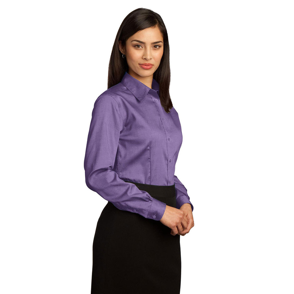 Red House Women's Purple Dusk Non-Iron Pinpoint Oxford Shirt