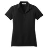 Red House Women's Black Contrast Stitch Performance Pique Polo