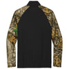 Russell Outdoors Men's Black/ Realtree Edge Realtree Colorblock Performance Quarter Zip