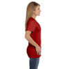 Hanes Women's Deep Red 4.5 oz. 100% Ringspun Cotton nano-T V-Neck T-Shirt